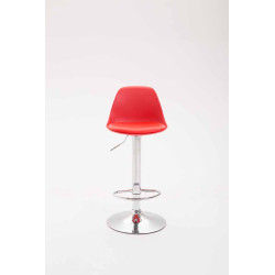Tabouret de bar Kiel, simili cuir rouge