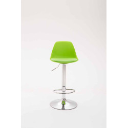 Tabouret de bar Kiel en cuir artificiel vert