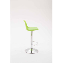 Tabouret de bar Kiel en cuir artificiel vert