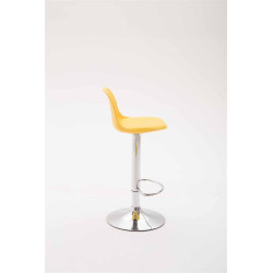 Tabouret de bar Kiel en cuir artificiel jaune