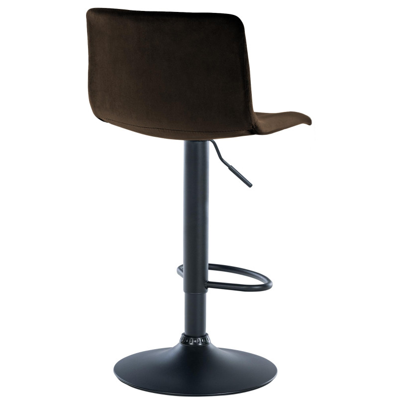 Tabouret de bar en velours Hoover, marron