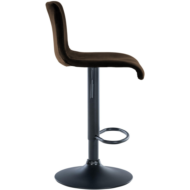 Tabouret de bar en velours Hoover, marron