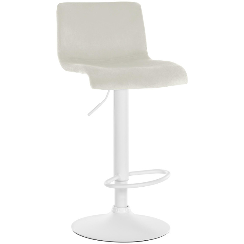 Tabouret de bar Hoover en velours crème
