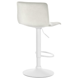 Tabouret de bar Hoover en velours crème