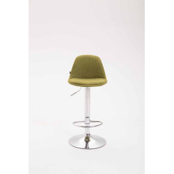 Tabouret de bar Kiel en tissu vert