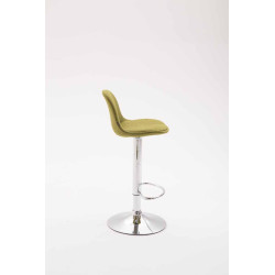 Tabouret de bar Kiel en tissu vert