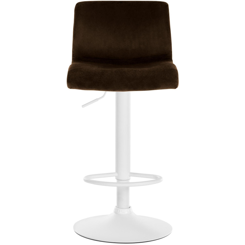 Tabouret de bar en velours Hoover, marron