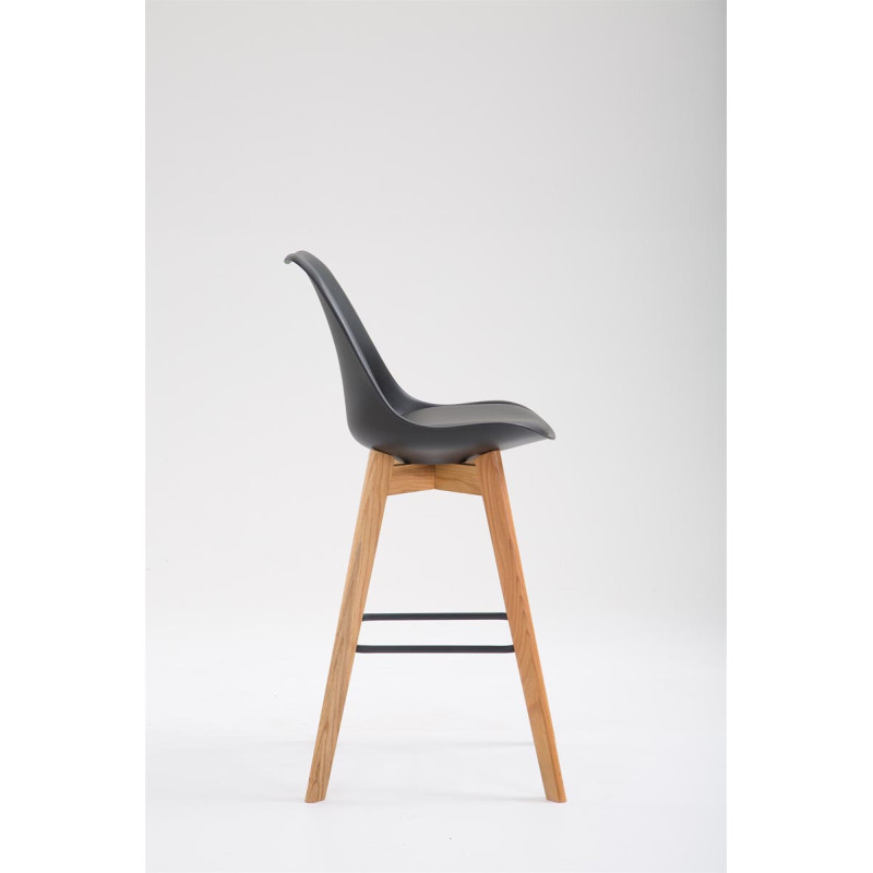 Tabouret de bar Metz plastique Natura noir