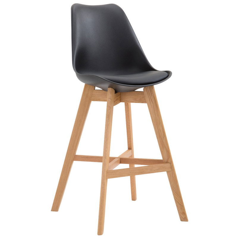 Tabouret de bar Cannes plastique Natura noir