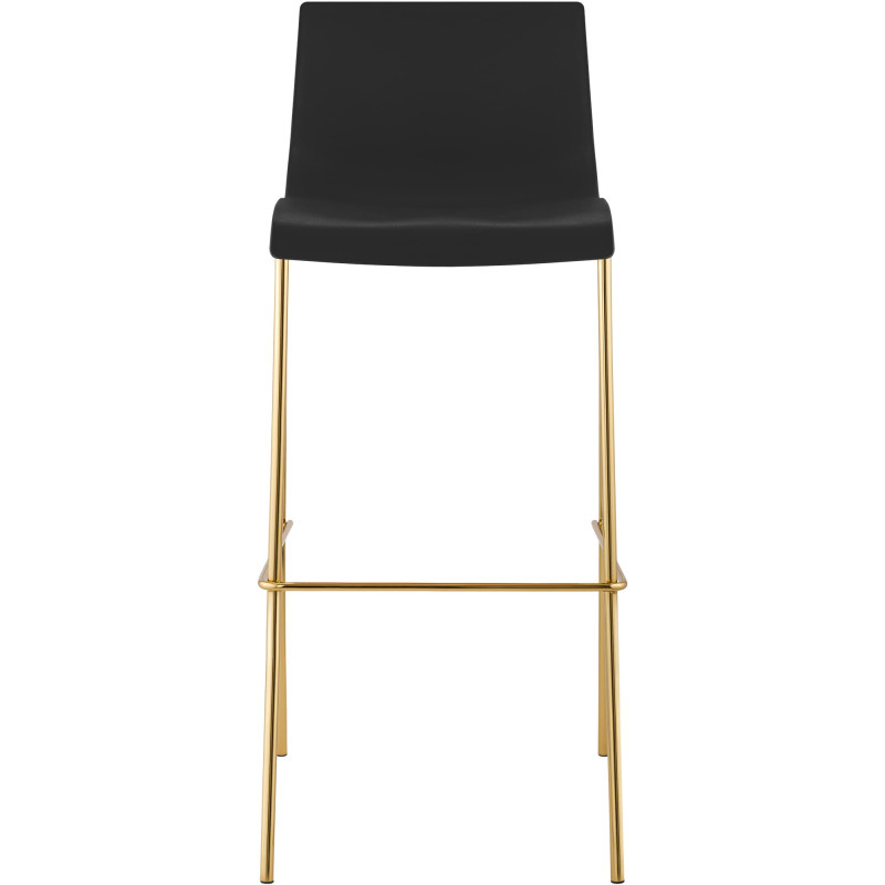 Sgabello da bar Hoover, plastica, 4 gambe, oro/nero