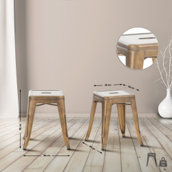 Tabouret doré Armin
