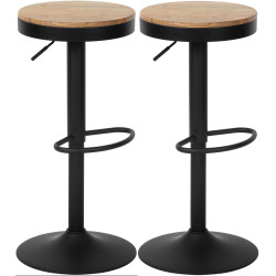 Ensemble de 2 tabourets de bar Pitas Natura
