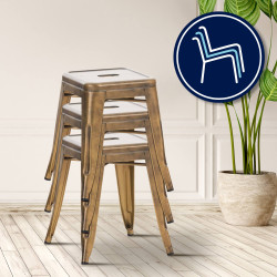 Tabouret doré Armin
