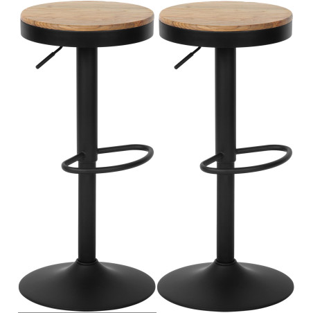 Ensemble de 2 tabourets de bar Pitas Natura