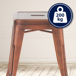 Tabouret Armin en cuivre