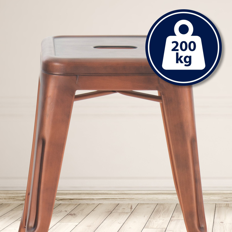 Tabouret Armin en cuivre