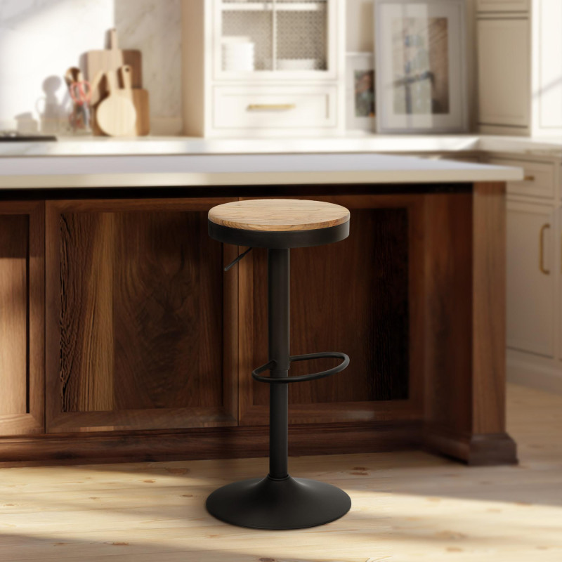 Set di 2 sgabelli da bar Pitas Natura