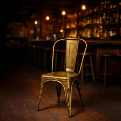 Chaise Benoît dorée