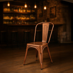Chaise Benedict en cuivre