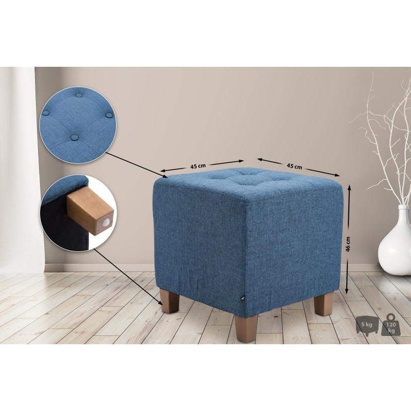 Tabouret Pharaon, bleu clair antique