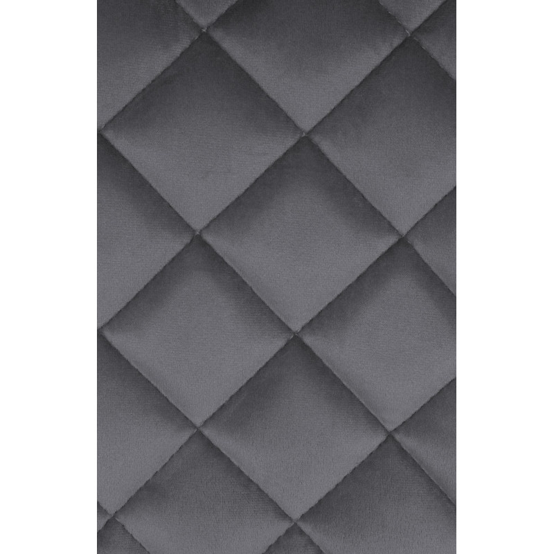 Juego de 2 taburetes de bar Kasson en terciopelo gris oscuro