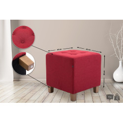 Tabouret Pharaon, rouge clair antique