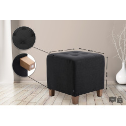 Tabouret Pharaon, noir clair antique