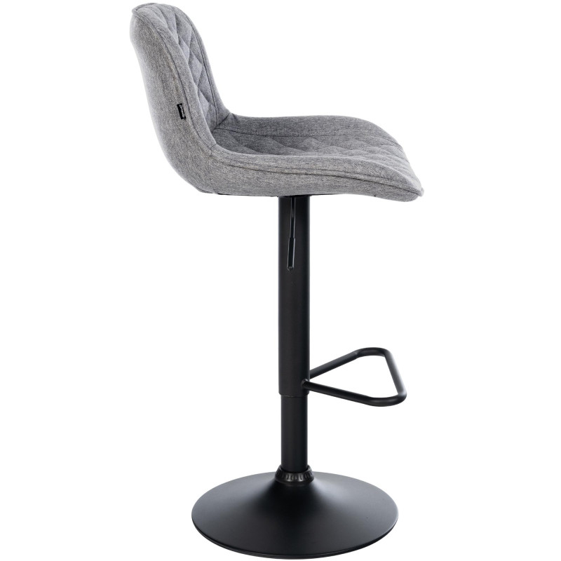 Set di 2 sgabelli da bar Kasson, tessuto grigio