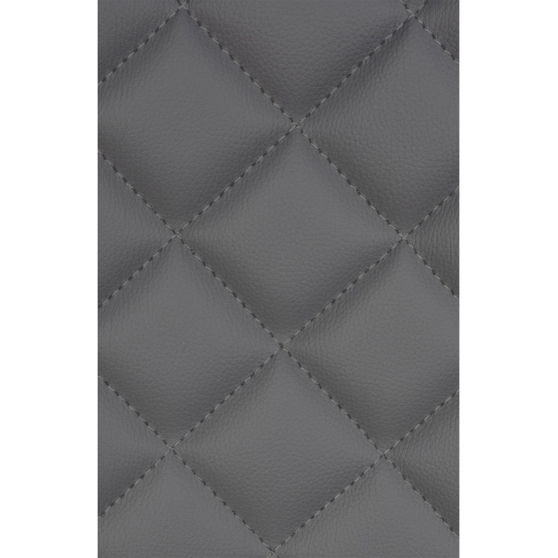 Lot de 2 tabourets de bar Kasson, similicuir, gris