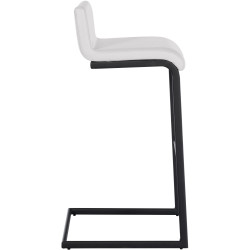 Conjunto de 2 banquetas de bar Newport B, em couro sintético, brancas.