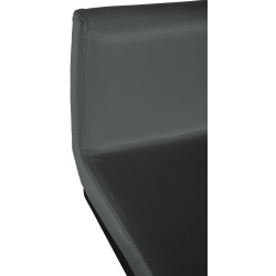 Conjunto de 2 banquetas Newport B, em couro sintético, cinza escuro