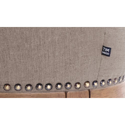 Tabouret de bar Lakewood en tissu taupe antique