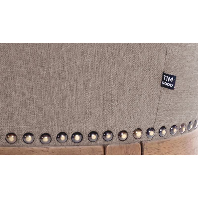 Tabouret de bar Lakewood en tissu taupe antique