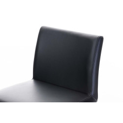 Tabouret de bar Panama B en cuir artificiel noir