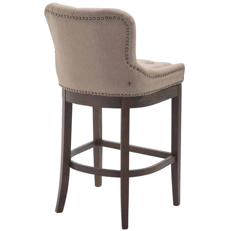 Tabouret de bar Lakewood en tissu taupe antique