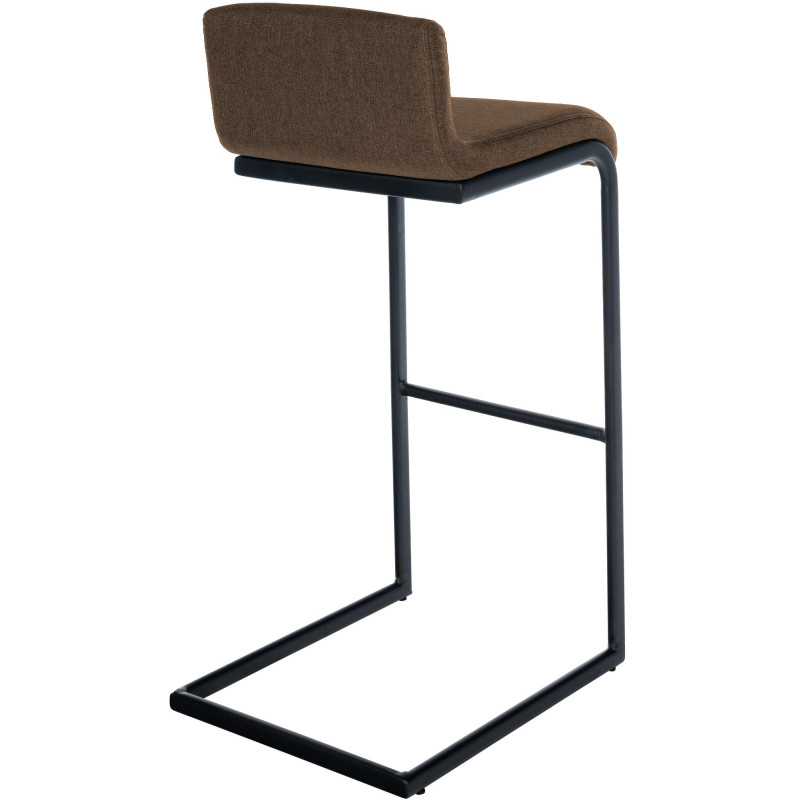 Ensemble de 2 tabourets de bar Newport B, tissu marron