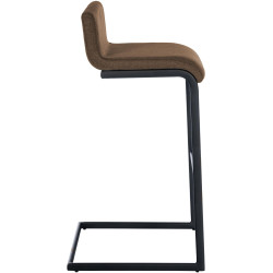 Ensemble de 2 tabourets de bar Newport B, tissu marron