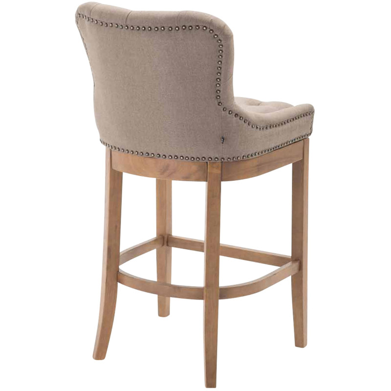Tabouret de bar Lakewood en tissu, taupe clair antique