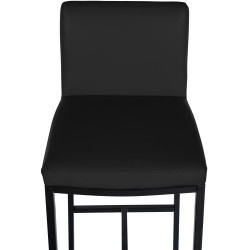 Conjunto de 2 banquetas de bar Freeport em couro sintético preto