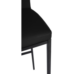 Ensemble de 2 tabourets de bar Freeport en similicuir noir