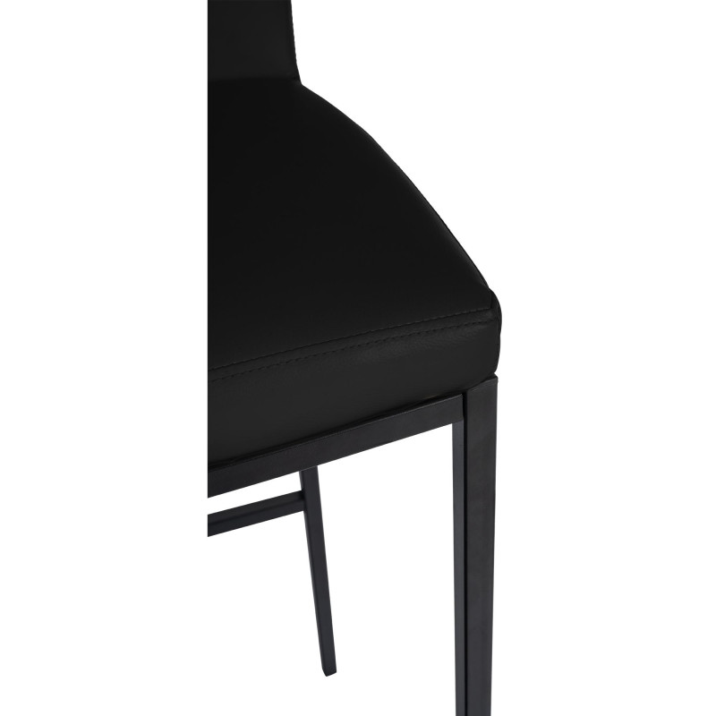 Ensemble de 2 tabourets de bar Freeport en similicuir noir