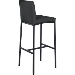 Ensemble de 2 tabourets de bar Freeport en similicuir gris foncé