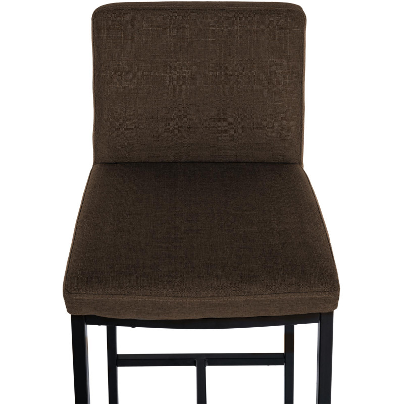 Ensemble de 2 tabourets de bar Freeport en tissu marron B