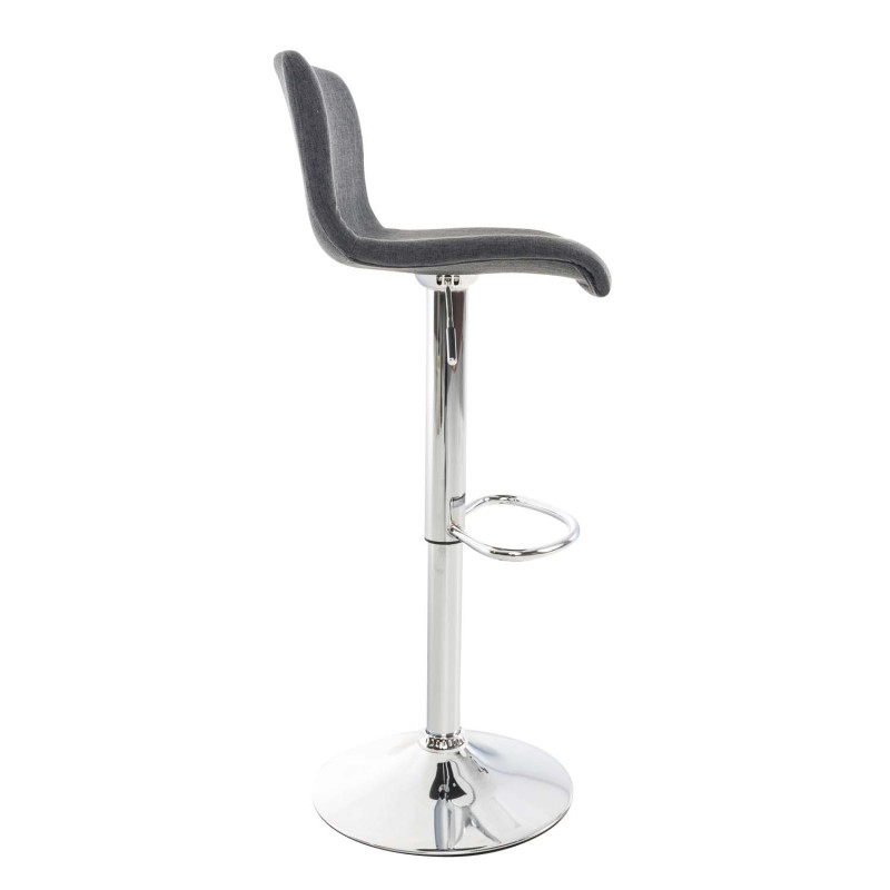 Tabouret de bar Hoover tissu C gris foncé