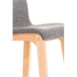 Tabouret de bar Hoover tissu Natura gris clair