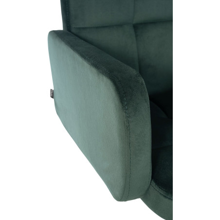 Conjunto de 2 banquetas de bar Los Angeles em veludo cromado verde escuro