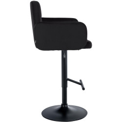 Ensemble de 2 tabourets de bar Los Angeles en velours noir