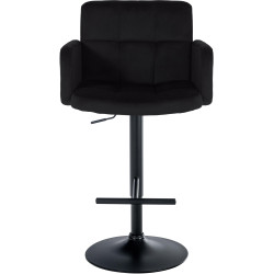 Ensemble de 2 tabourets de bar Los Angeles en velours noir