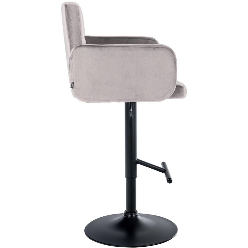 Set di 2 sgabelli da bar Los Angeles in velluto nero grigio