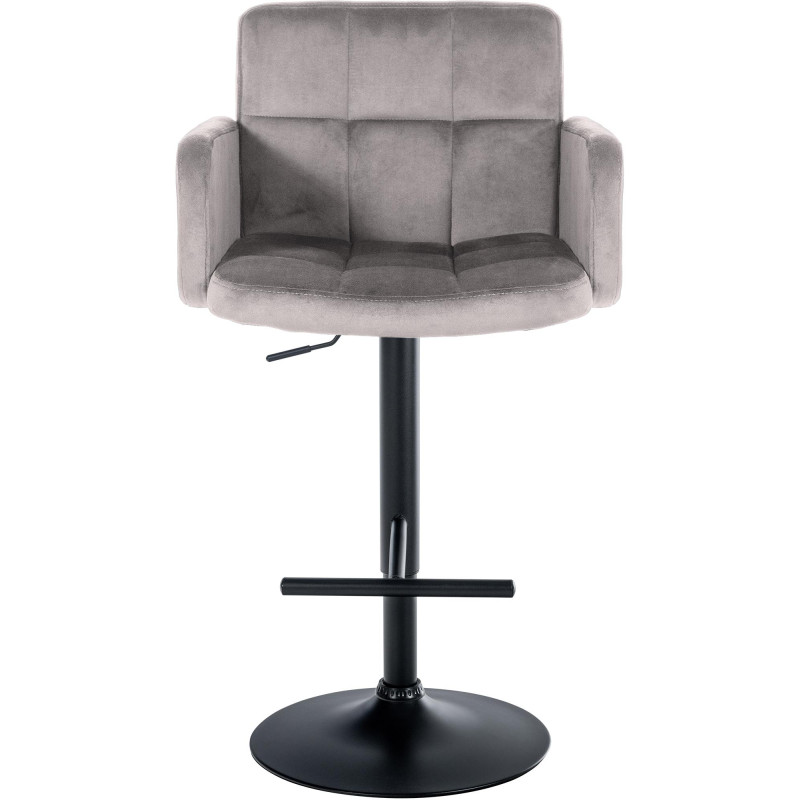 Set di 2 sgabelli da bar Los Angeles in velluto nero grigio